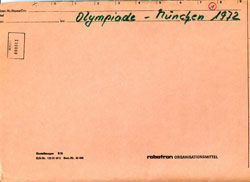 Корицата на дело на ЩАЗИ Олимпиадата - Мюнхен 1972